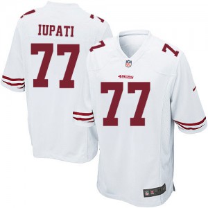 Nike de jeunesse San Francisco 49ers # 77 Mike Iupati Élite blanc NFL Maillot Magasin