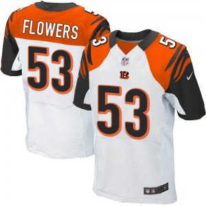 Hommes Nike Cincinnati Bengals # 53 Marquis fleurs Élite blanc NFL Maillot Magasin