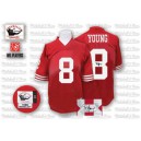 Mitchell and Ness San Francisco 49ers &8 Steve Young Authentic Red Team Color Throwback Autographed NFL Jersey