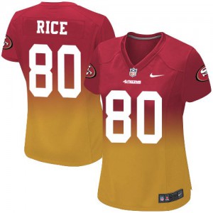 Femmes Nike San Francisco 49ers # 80 Jerry Rice élite rouge/or Fadeaway NFL Maillot Magasin Femmes Nike San Francisco 49ers # 80 Jerry Rice élite rouge/or Fadeaway NFL Maillot Magasin