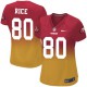 Women Nike San Francisco 49ers &80 Jerry Rice Elite Red/Gold Fadeaway NFL Jersey
