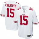 Youth Nike San Francisco 49ers &15 Michael Crabtree Elite White NFL Jersey