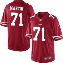 Youth Nike San Francisco 49ers &71 Jonathan Martin Elite Red Team Color NFL Jersey