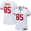Women Nike San Francisco 49ers &85 Vernon Davis Elite White NFL Jersey