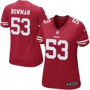 Women Nike San Francisco 49ers &53 NaVorro Bowman Elite Red Team Color NFL Jersey