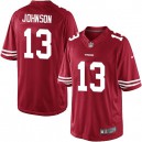 Youth Nike San Francisco 49ers &13 Steve Johnson Elite Red Team Color NFL Jersey