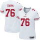 Women Nike San Francisco 49ers &76 Anthony Davis Elite White NFL Jersey