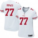 Women Nike San Francisco 49ers &77 Mike Iupati Elite White NFL Jersey