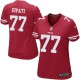 Women Nike San Francisco 49ers &77 Mike Iupati Elite Red Team Color NFL Jersey