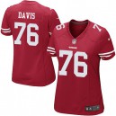 Women Nike San Francisco 49ers &76 Anthony Davis Elite Red Team Color NFL Jersey