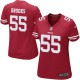 Women Nike San Francisco 49ers &55 Ahmad Brooks Elite Red Team Color NFL Jersey