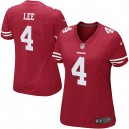 Women Nike San Francisco 49ers &4 Andy Lee Elite Red Team Color NFL Jersey