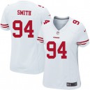 Women Nike San Francisco 49ers &94 Justin Smith Elite White NFL Jersey