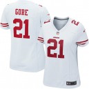 Women Nike San Francisco 49ers &21 Frank Gore Elite White NFL Jersey