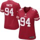 Women Nike San Francisco 49ers &94 Justin Smith Elite Red Team Color NFL Jersey