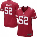 Women Nike San Francisco 49ers &52 Patrick Willis Elite Red Team Color NFL Jersey