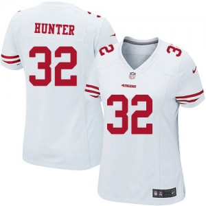 Femmes Nike San Francisco 49ers # 32 Kendall Hunter Élite blanc NFL Maillot Magasin