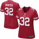 Women Nike San Francisco 49ers &32 Kendall Hunter Elite Red Team Color NFL Jersey