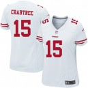 Women Nike San Francisco 49ers &15 Michael Crabtree Elite White NFL Jersey