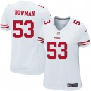 Women Nike San Francisco 49ers &53 NaVorro Bowman Elite White NFL Jersey