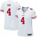 Women Nike San Francisco 49ers &4 Andy Lee Elite White NFL Jersey