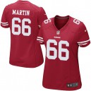 Women Nike San Francisco 49ers &66 Marcus Martin Elite Red Team Color NFL Jersey