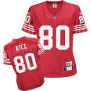 Reebok San Francisco 49ers &80 Jerry Rice Red Women Throwback Team Color Replica NFL Jersey