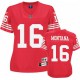 Reebok San Francisco 49ers &16 Joe Montana Red Women Throwback Team Color Replica NFL Jersey