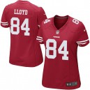 Women Nike San Francisco 49ers &84 Brandon Lloyd Elite Red Team Color NFL Jersey