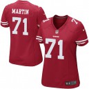 Women Nike San Francisco 49ers &71 Jonathan Martin Elite Red Team Color NFL Jersey