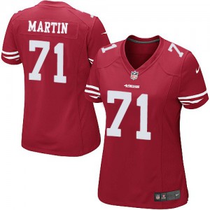 Femmes Nike San Francisco 49ers # 71 Jonathan Martin Élite rouge couleur NFL maillot de Team Femmes Nike San Francisco 49ers # 71 Jonathan Martin Élite rouge couleur NFL maillot de Team