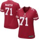Women Nike San Francisco 49ers &71 Jonathan Martin Elite Red Team Color NFL Jersey