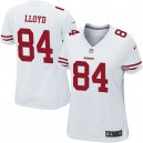 Women Nike San Francisco 49ers &84 Brandon Lloyd Elite White NFL Jersey