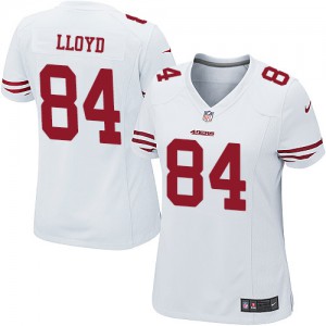 Femmes Nike San Francisco 49ers # 84 Brandon Lloyd Élite blanc NFL Maillot Magasin