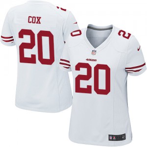 Femmes Nike San Francisco 49ers # 20 gwendoline Cox Élite blanc NFL Maillot Magasin