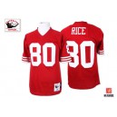 Mitchell and Ness San Francisco 49ers &80 Jerry Rice Authentic Red Team Color Throwback NFL Jersey