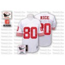Mitchell and Ness San Francisco 49ers &80 Jerry Rice Authentic White Throwback NFL Jersey