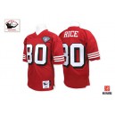 Mitchell And Ness San Francisco 49ers &80 Jerry Rice Authentic Red Team Color 75TH Patch 1994 Throwback NFL Jersey