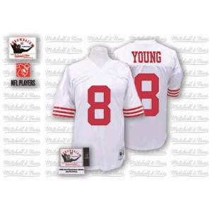 Mitchell et Ness San Francisco 49ers # 8 Steve Young authentique Throwback NFL maillot de blanc Mitchell et Ness San Francisco 49ers # 8 Steve Young authentique Throwback NFL maillot de blanc