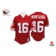 Mitchell and Ness San Francisco 49ers &16 Joe Montana Authentic Red Team Color Throwback NFL Jersey