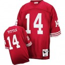 Mitchell and Ness San Francisco 49ers &14 Y.A. Tittle Authentic Red Throwback NFL Jersey