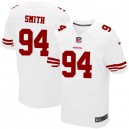 Men Nike San Francisco 49ers &94 Justin Smith Elite White NFL Jersey