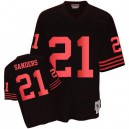 Mitchell and Ness San Francisco 49ers &21 Deion Sanders Authentic Black Throwback NFL Jersey