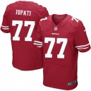 Men Nike San Francisco 49ers &77 Mike Iupati Elite Red Team Color NFL Jersey