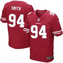 Men Nike San Francisco 49ers &94 Justin Smith Elite Red Team Color NFL Jersey