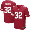 Men Nike San Francisco 49ers &32 Kendall Hunter Elite Red Team Color NFL Jersey