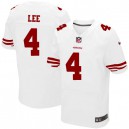 Men Nike San Francisco 49ers &4 Andy Lee Elite White NFL Jersey