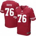 Men Nike San Francisco 49ers &76 Anthony Davis Elite Red Team Color NFL Jersey