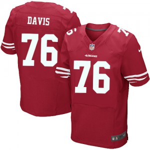 Hommes Nike San Francisco 49ers # 76 Anthony Davis élite rouge équipe NFL Maillot Magasin de couleur Hommes Nike San Francisco 49ers # 76 Anthony Davis élite rouge équipe NFL Maillot Magasin de couleur