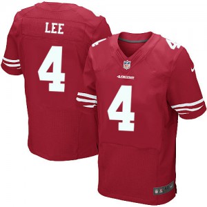Hommes Nike San Francisco 49ers # 4 Andy Lee Élite rouge couleur NFL maillot de Team